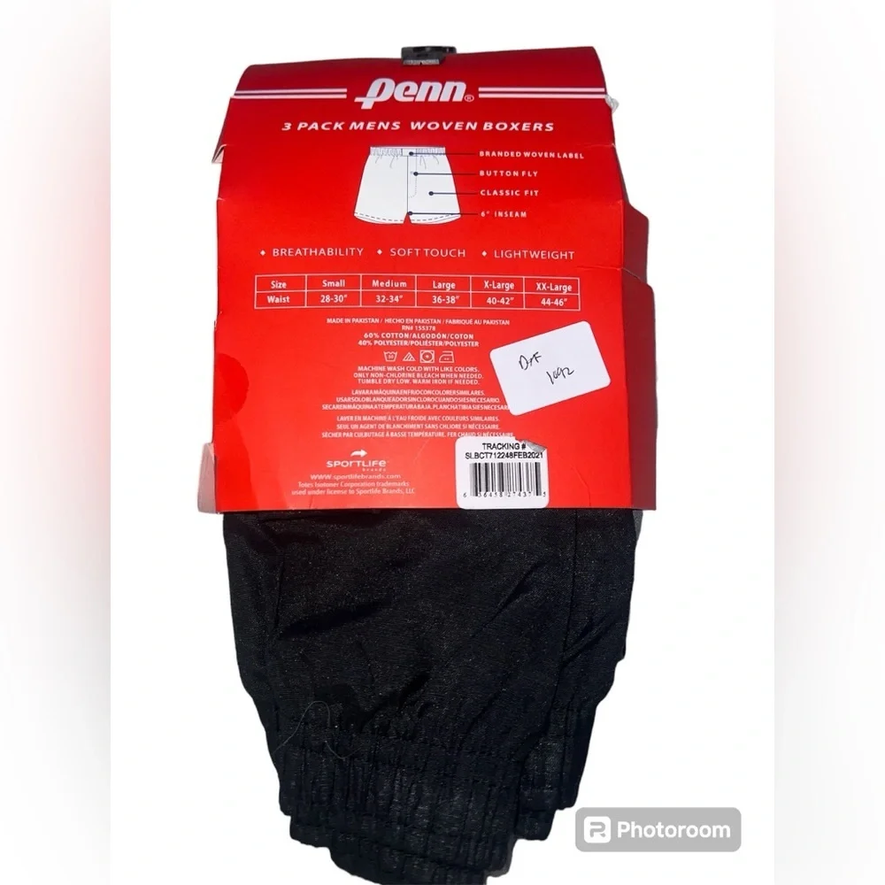 Penn 3 Pack Mens‎ Soft Light Weight Breathable Woven Boxer Shorts | NEW/NWT!!☑️